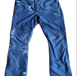 VOLCOM NIMBUS Snowboard Pants Jeans Denim Print. Size XL (runs One Size Smaller)